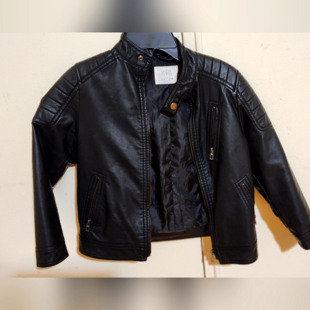 Zara boy's leather jacket